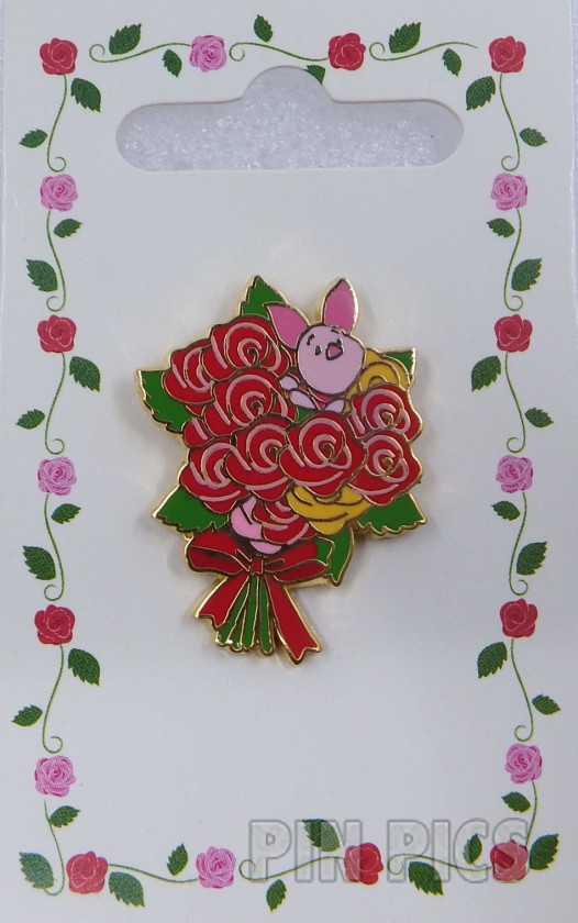 Japan - Piglet - Rose Bouquet - Rose Pooh - JDS  pin collectible - Main Image 3