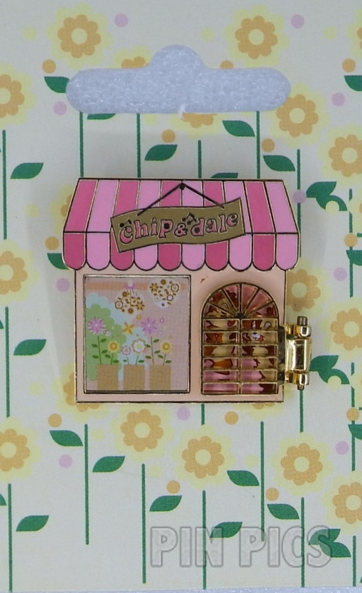 Japan - Chip and Dale - Flower Shop - Hinged - Spring Flowers - JDS  pin collectible - Main Image 3