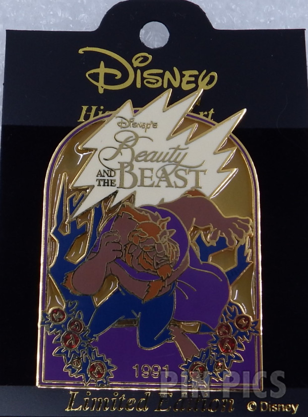 Japan - Beast - Beauty and the Beast 1991 - Stained Glass - History of Art 2002  pin collectible - Main Image 3