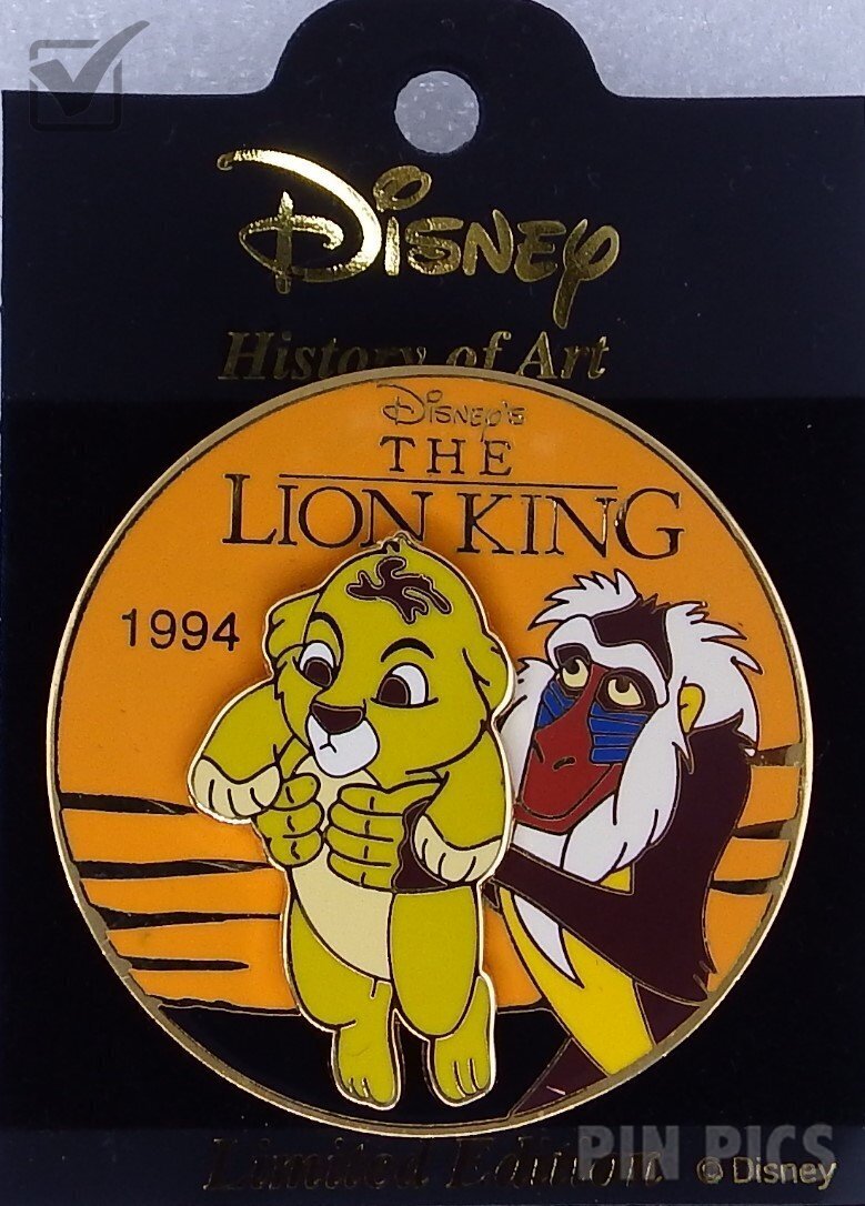 Japan - Simba & Rafiki - Lion King 1994 - History of Art 2002  pin collectible - Main Image 3