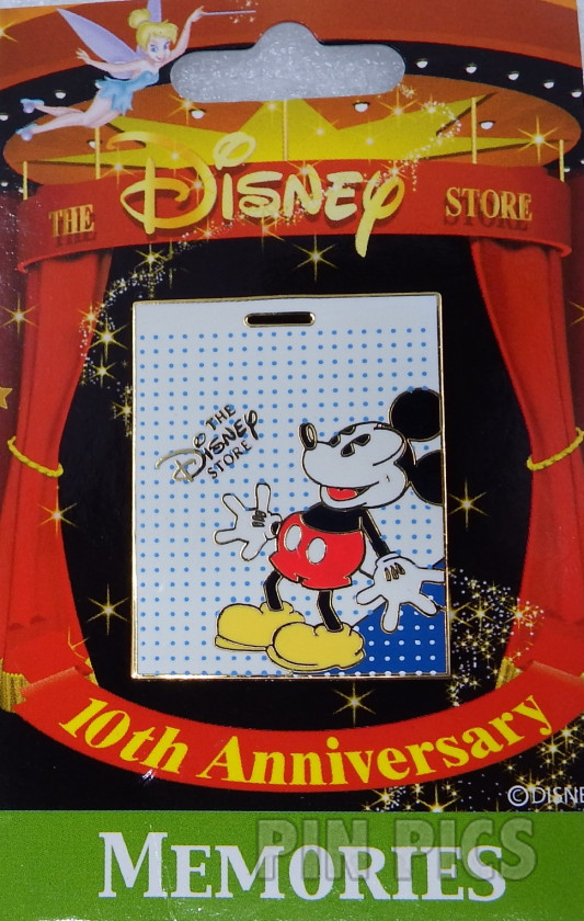 Japan - Mickey Mouse - White - Shopping Bag - Memories - 10th Anniversary - JDS  pin collectible - Main Image 3