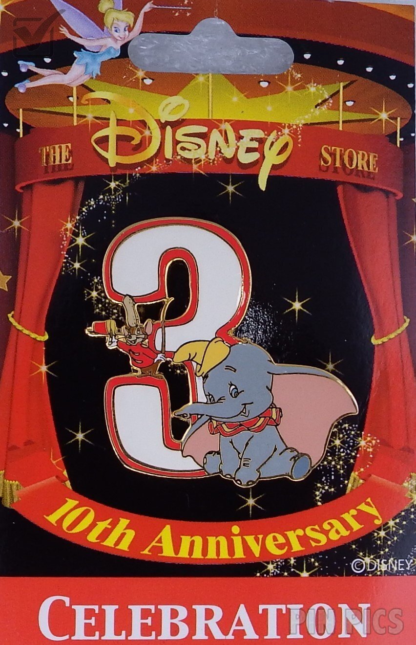 Japan - Dumbo - 3 - Celebration - 10th Anniversary - JDS  pin collectible - Main Image 3