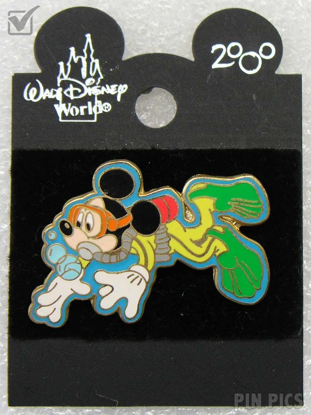 WDW - Mickey Mouse - Scuba Diving - Version 2  pin collectible - Main Image 3