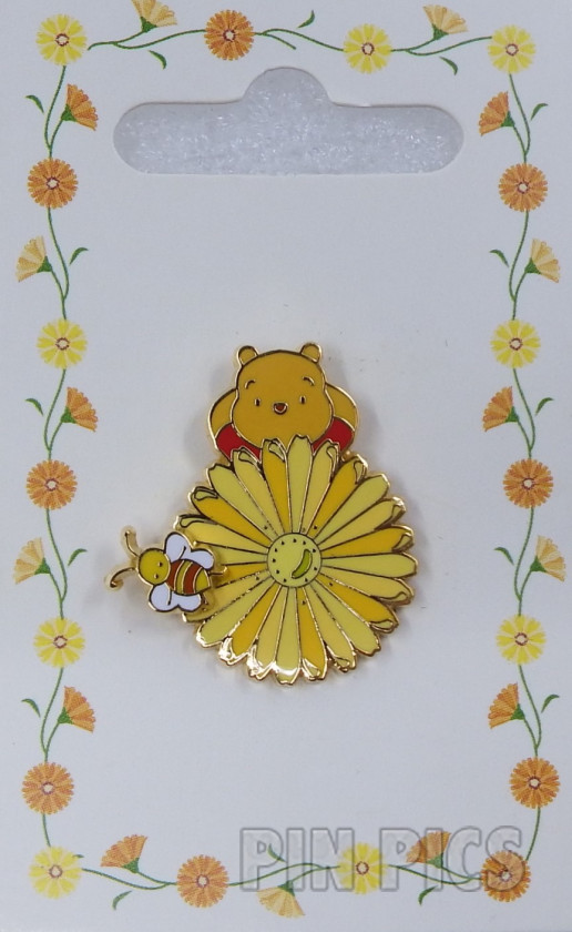 Japan - Pooh - Bee on a Flower - Gerbera Pooh - JDS  pin collectible - Main Image 3