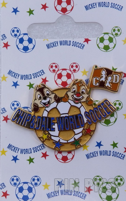 Japan - Chip and Dale - Soccer Ball - Mickey World Soccer 2002 - JDS  pin collectible - Main Image 3