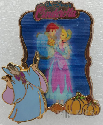 Cinderella - Fairy Godmother - Pumpkins - Lenticular  pin collectible - Main Image 2