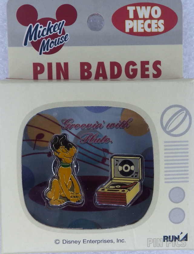 Japan - Pluto & Record Player - Retro  pin collectible - Main Image 2