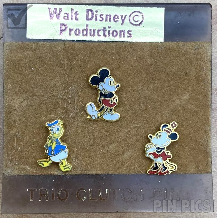 Classic Mickey Mouse with Tail - Trio Clutch Set - White Face and Shoes - Mini  pin collectible - Main Image 4