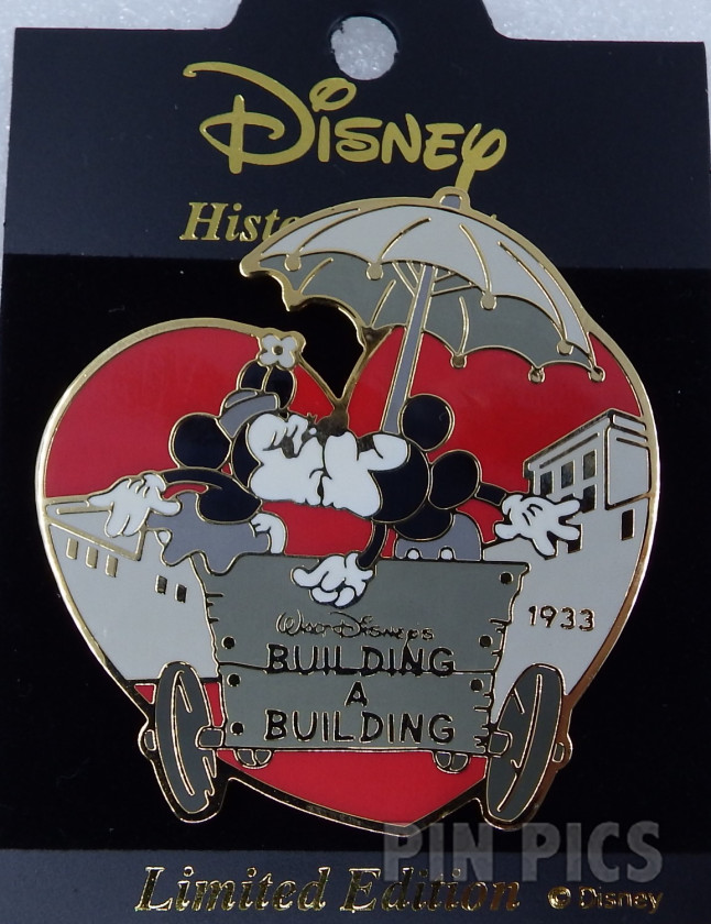 Japan - Mickey and Minnie Mouse - Building a Building 1933 - History of Art 2002  pin collectible - Main Image 3