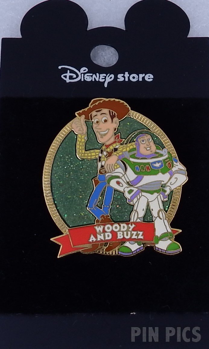 Japan - Woody and Buzz Lightyear - Glitter Ovals - JDS  pin collectible - Main Image 3