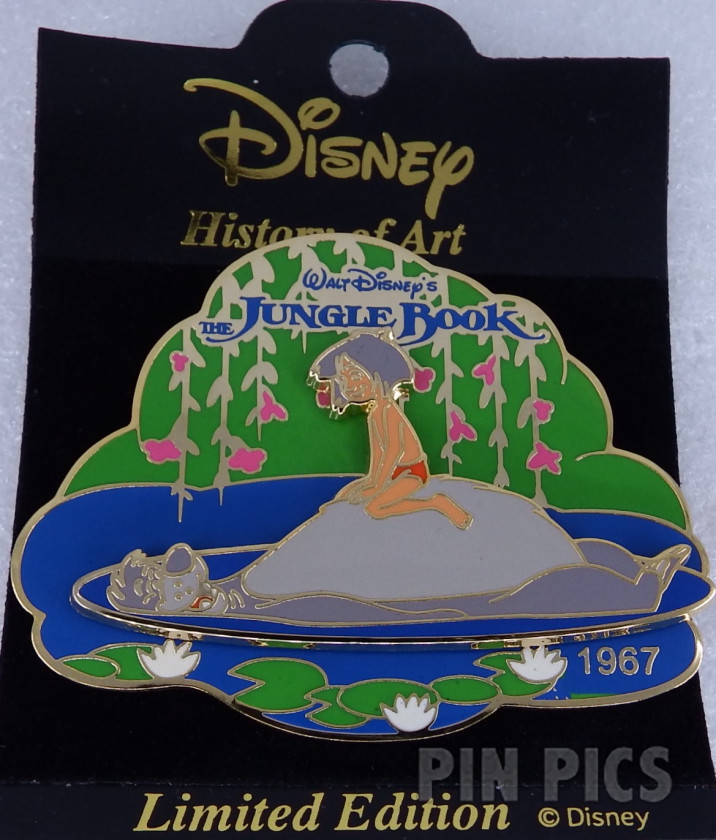 Japan - Baloo and Mowgli - The Jungle Book 1967 - Slider - History of Art 2002  pin collectible - Main Image 3