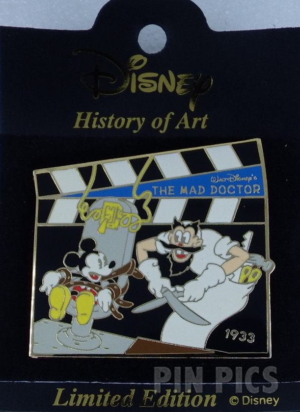 Japan - Mickey Mouse and Doctor - The Mad Doctor 1933 - History of Art 2002  pin collectible - Main Image 3