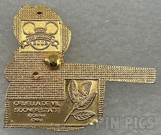 Cruella de Vil - Oklahoma - State Character Pins - 101 Dalmatians  pin collectible - Main Image 2