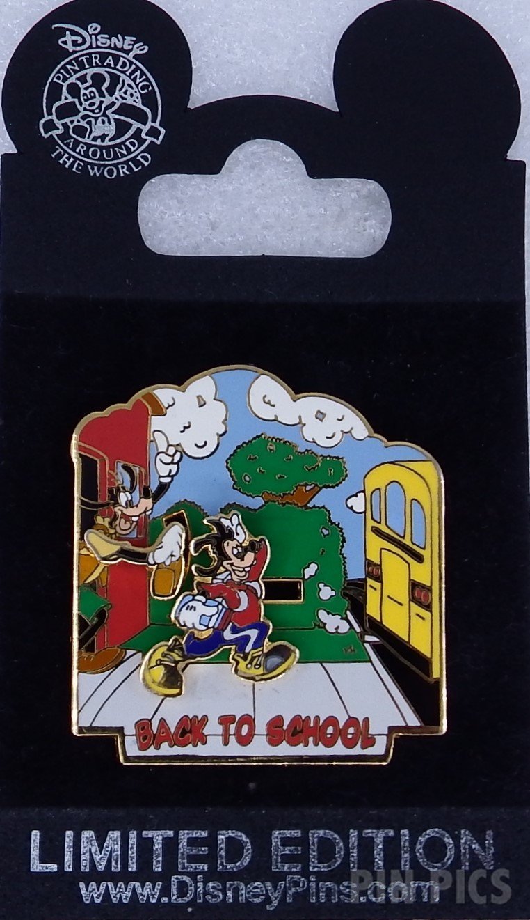 DLR - Goofy and Max - Back to School 2002 - Slider  pin collectible - Main Image 3