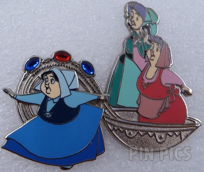 Large Pluto Goldtone with Red Stone Collar