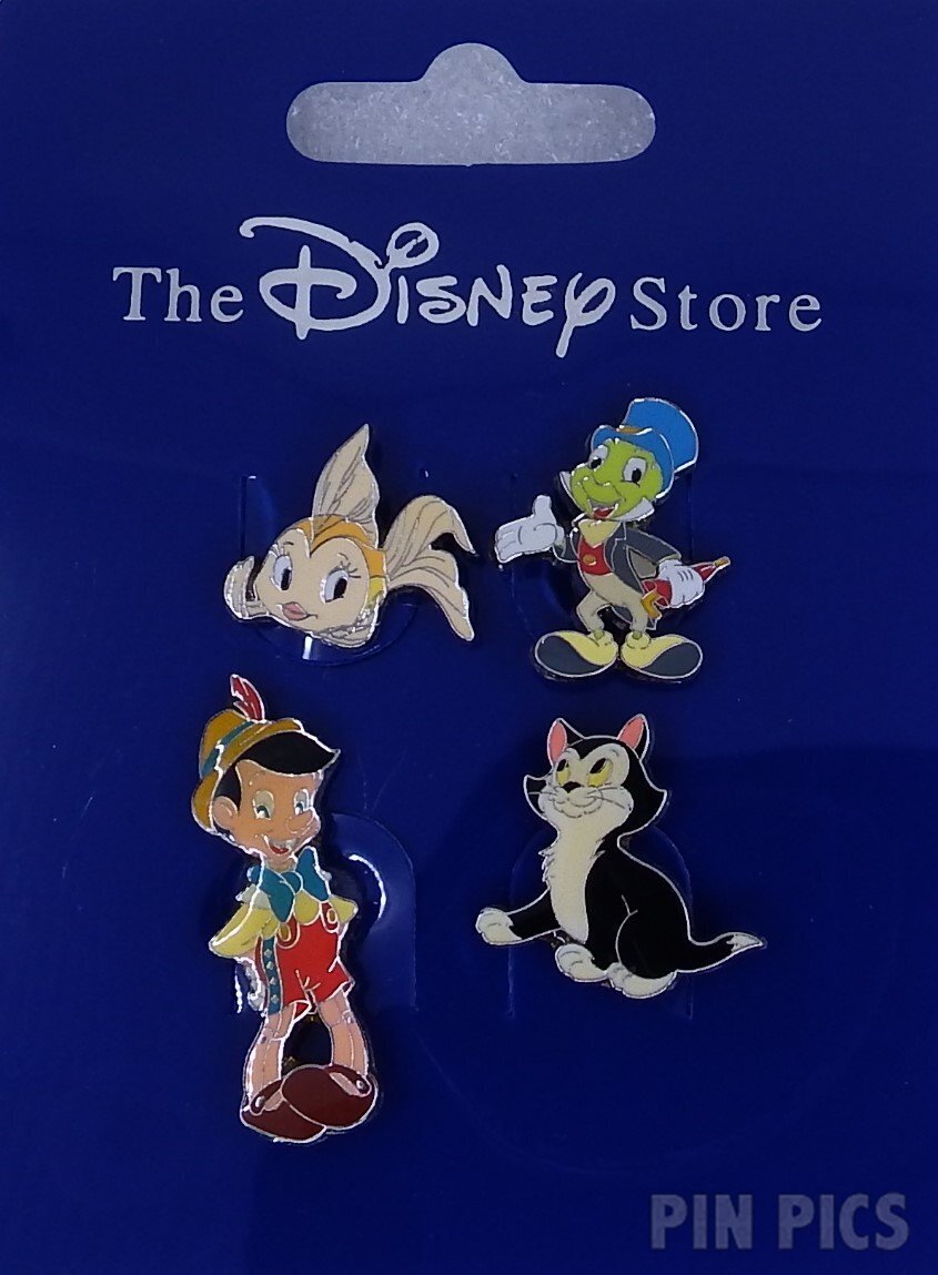 Japan - Pinocchio, Jiminy, Cleo and Figaro Set - JDS  pin collectible - Main Image 2