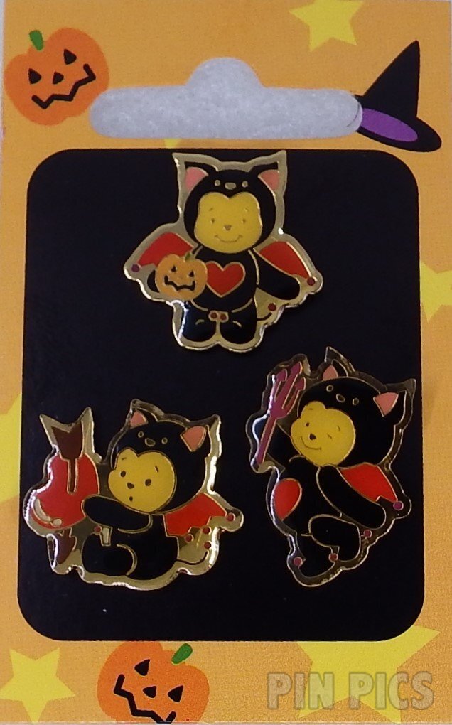 Japan - Pooh - Halloween Black Cat Set - JDS  pin collectible - Main Image 2