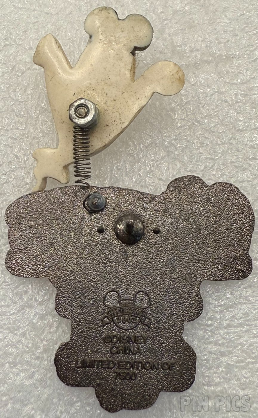 WDW - Ghost with Mickey Ears - Halloween Party 2002 - Free-D - Bobble  pin collectible - Main Image 2