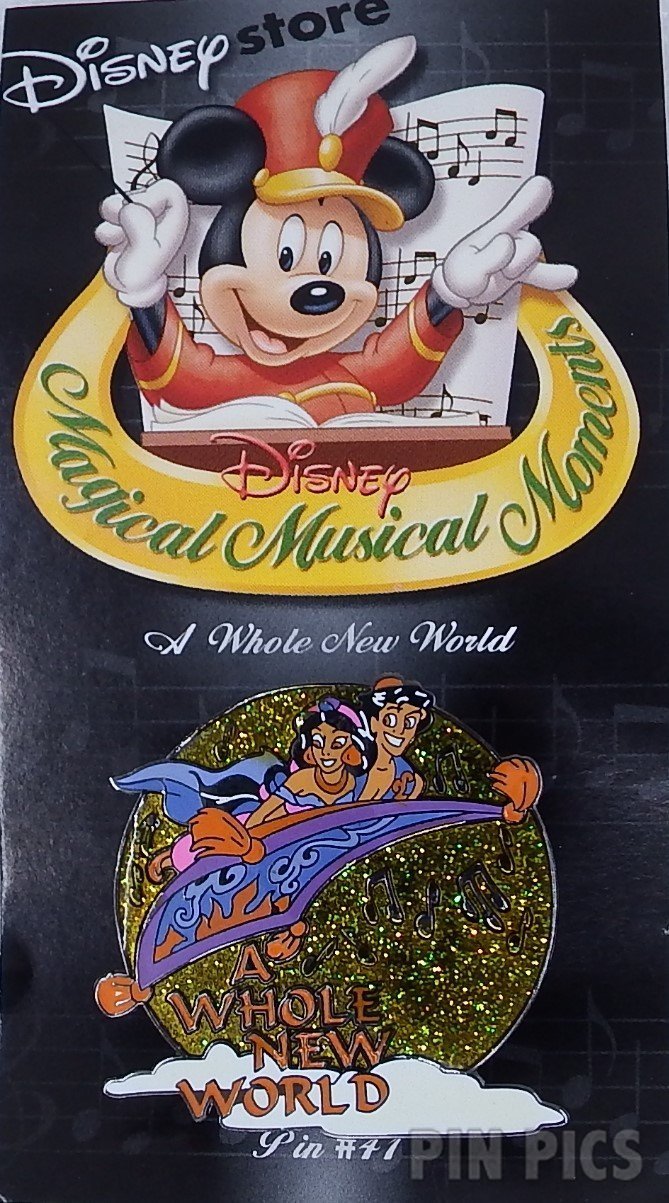 DIS - Aladdin and Jasmine - A Whole New World - Lime - Magical Musical Moments  pin collectible - Main Image 3