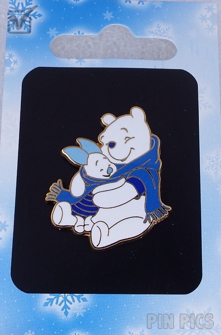 Japan - Pooh & Piglet - Hugging - Winter White - JDS  pin collectible - Main Image 3