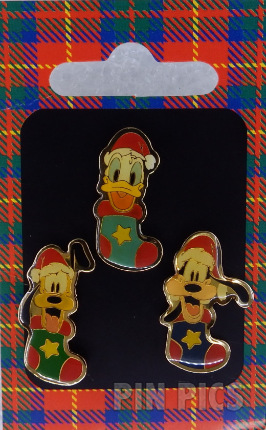 Japan - Pluto, Donald & Goofy - Christmas Stockings Set  pin collectible - Main Image 2