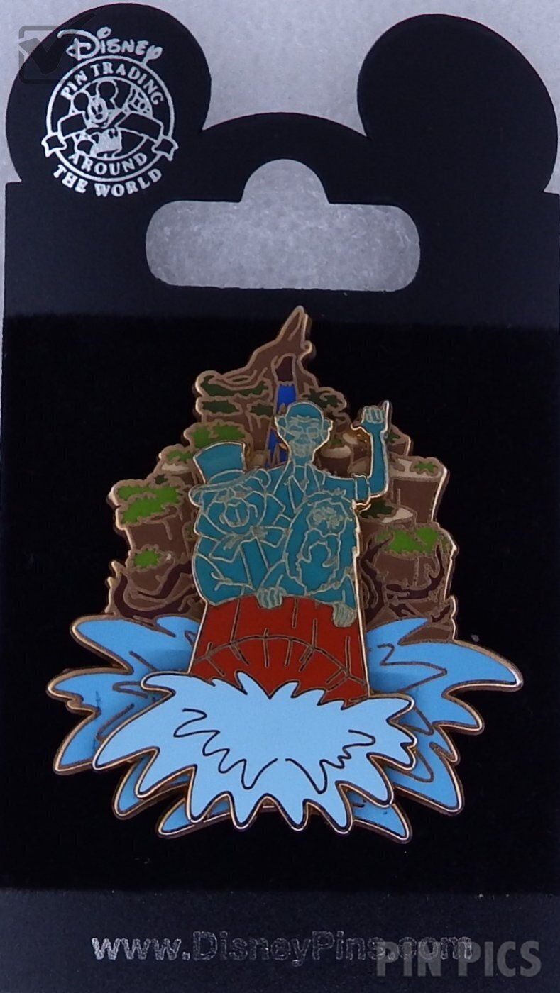DLR - Hitchhiking Ghosts Riding Splash Mountain - Oogie Boogie’s Ghost Walk Pin Event - Slider  pin collectible - Main Image 3