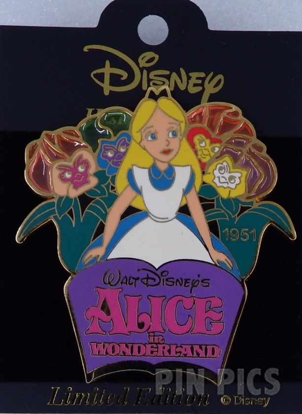 Japan - Alice and Singing Flowers - Alice in Wonderland 1951 - History of Art 2002  pin collectible - Main Image 3