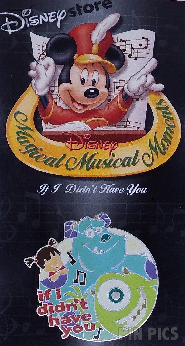 DIS - Mike, Sulley and Boo - If I Didn’t Have You - White - Magical Musical Moments - Monsters Inc  pin collectible - Main Image 3