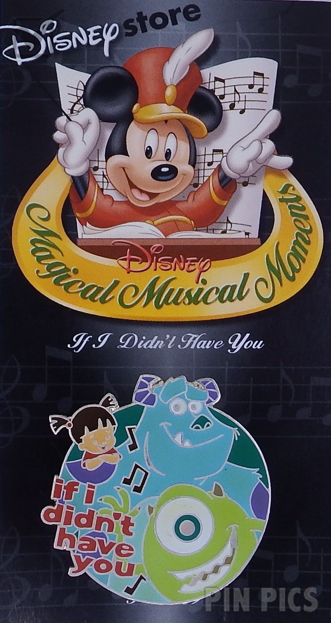 DIS - Mike, Sulley and Boo - If I Didn’t Have You - Dark Green - Magical Musical Moments - Monsters Inc  pin collectible - Main Image 3