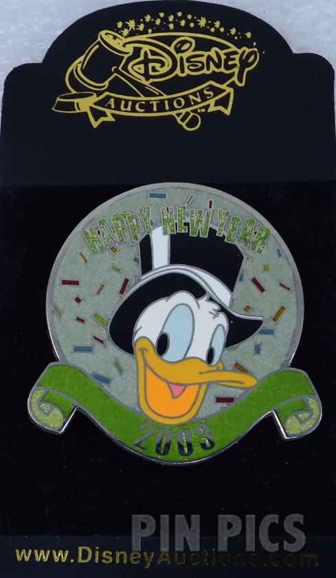 DA - Donald - New Year 2003 - Top Hat  pin collectible - Main Image 3