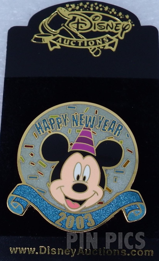 DA - Mickey - Happy New Year 2003 - Pink Party Hat  pin collectible - Main Image 3