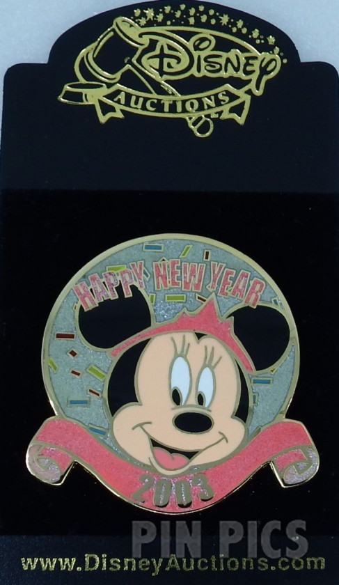 DA - Minnie - Happy New Year 2003 - Pink Crown  pin collectible - Main Image 3