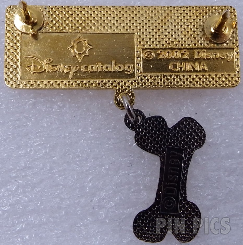Disney Catalog - Pluto - Character Name and Bone - Dangle  pin collectible - Main Image 2