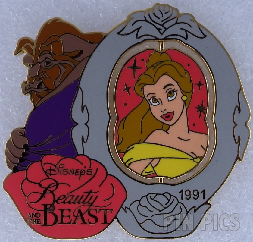 Japan - Belle - Beauty and The Beast 1991 - Spinner - History of Art 2002  pin collectible - Main Image 2
