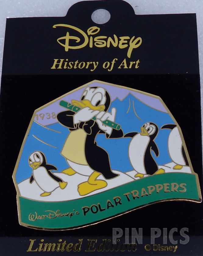 Japan - Donald and Penguin - Polar Trappers 1938 - History of Art 2002  pin collectible - Main Image 3