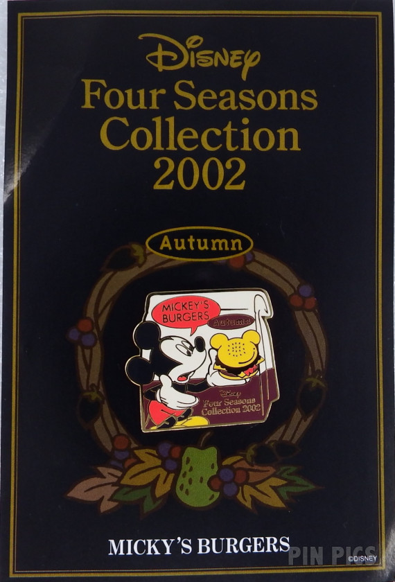 Japan - Mickey Mouse and Hamburger - Autumn - Four Seasons Collection 2002  pin collectible - Main Image 3