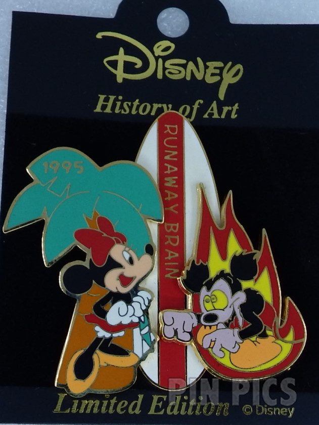 Japan - Mickey and Minnie Mouse - Runaway Brain 1995 - History of Art 2003  pin collectible - Main Image 3