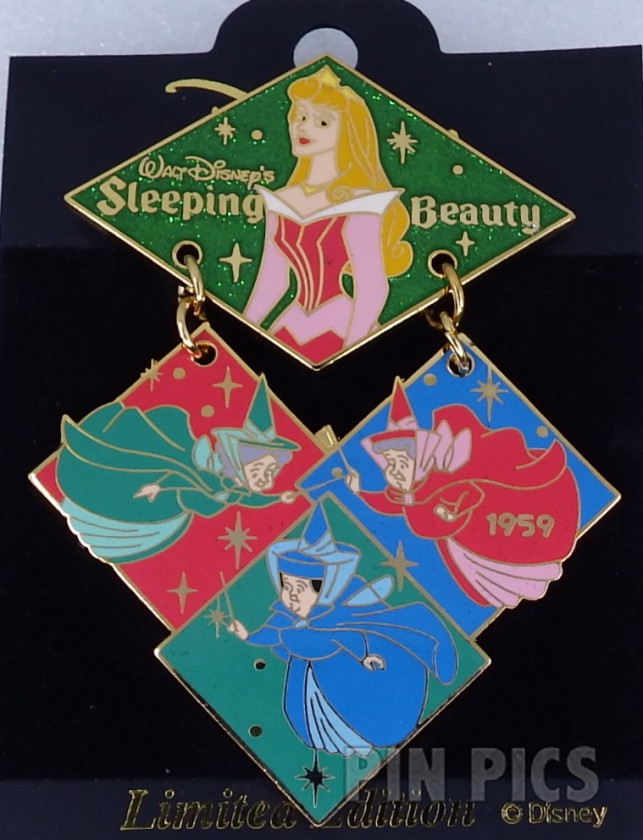 Japan - Aurora, Merryweather, Flora and Fauna - Sleeping Beauty 1959 - History of Art 2003  pin collectible - Main Image 3