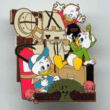 goofy has something in his hand