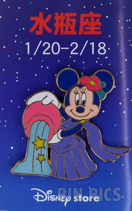 Japan - Minnie - Aquarius - Zodiac - JDS  pin collectible - Main Image 3