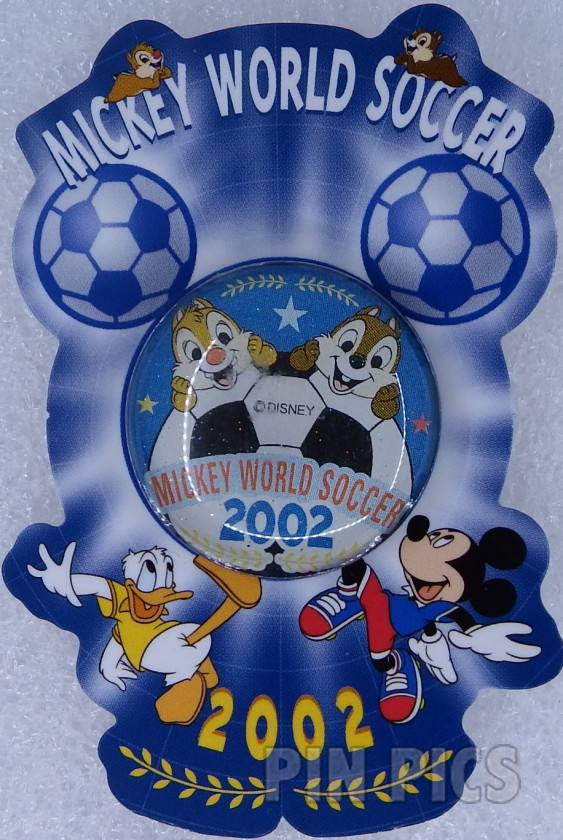 Japan - Chip and Dale - Mickey World Soccer 2002 - Dome  pin collectible - Main Image 3