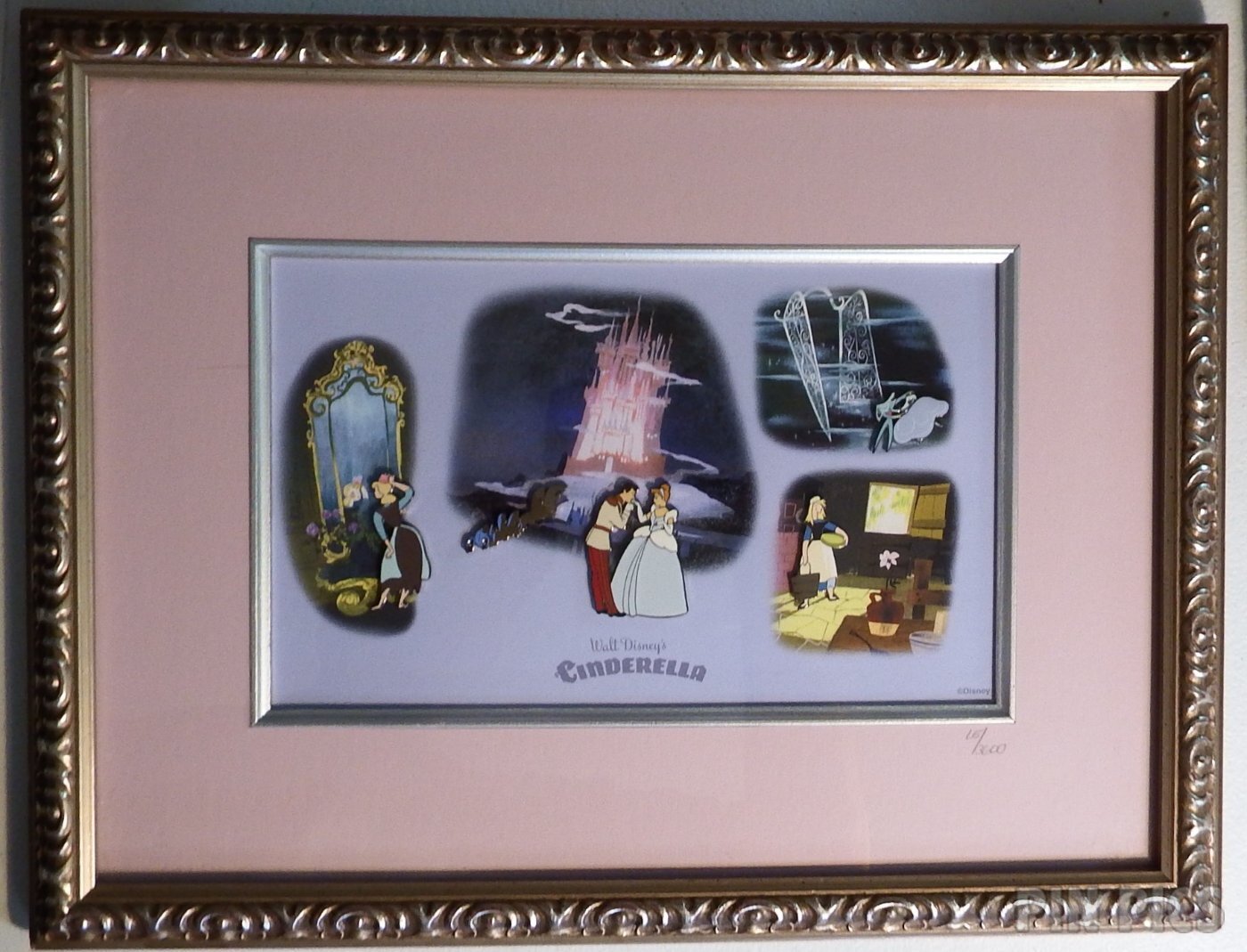 Japan - Cinderella Concept Art Framed Set  pin collectible - Main Image 2