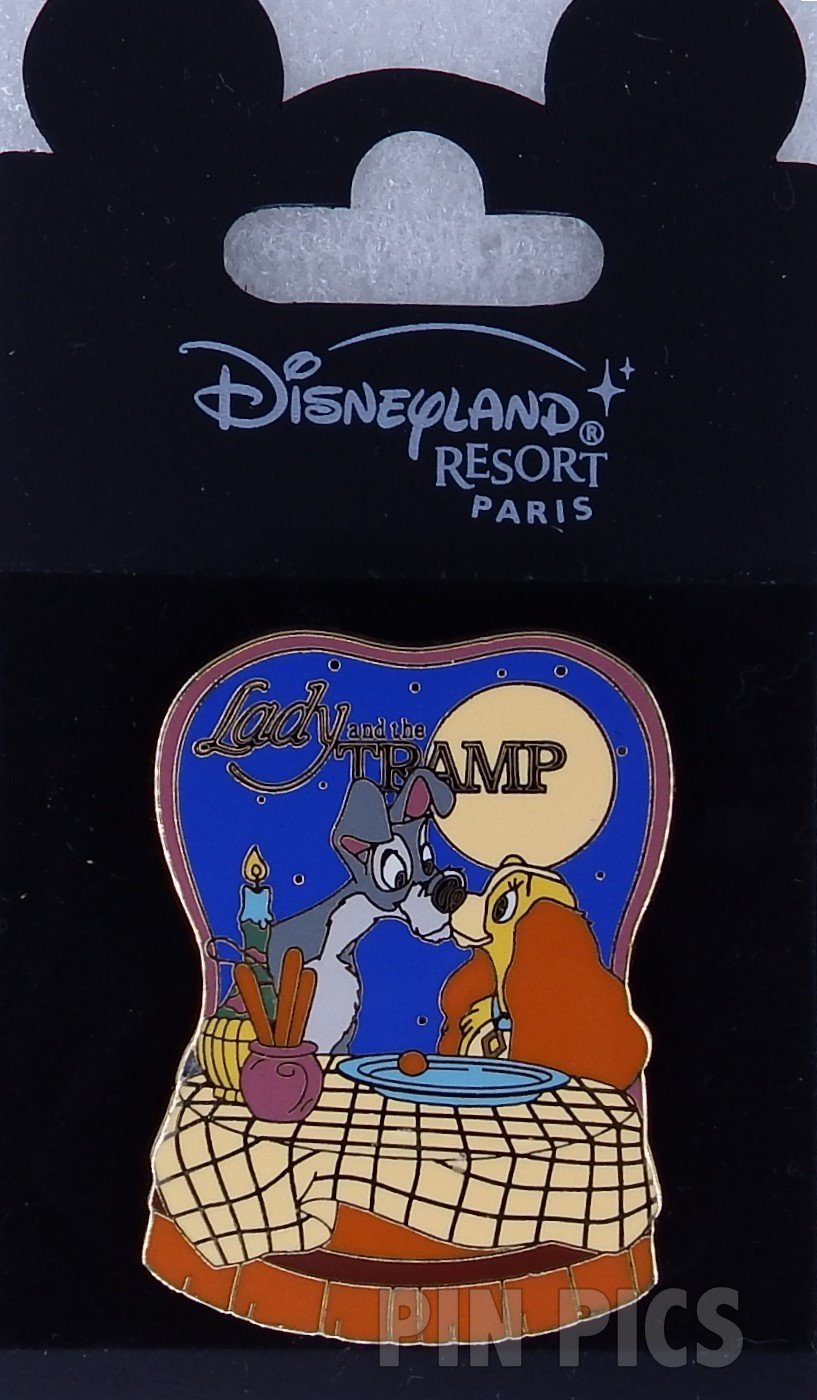 DLP - Lady and the Tramp - Spaghetti Scene  pin collectible - Main Image 3