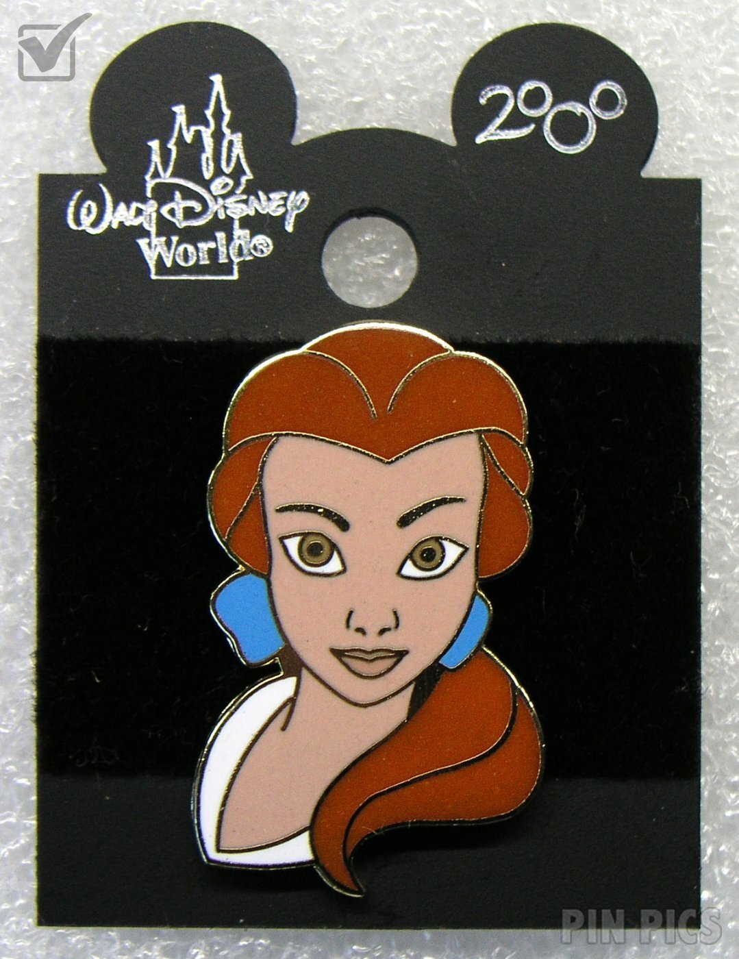 WDW - Belle Head - 2000 Real Cloisonne - Version 3  pin collectible - Main Image 3