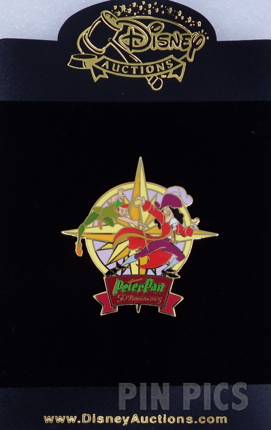 DA - Peter Pan and Hook - Peter Pan 50th Anniversary  pin collectible - Main Image 3