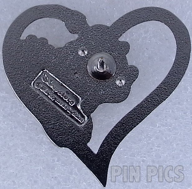 Japan - Minnie Mouse - Black and White Mickey in Silver Heart - White Day 2003 - JDS  pin collectible - Main Image 2