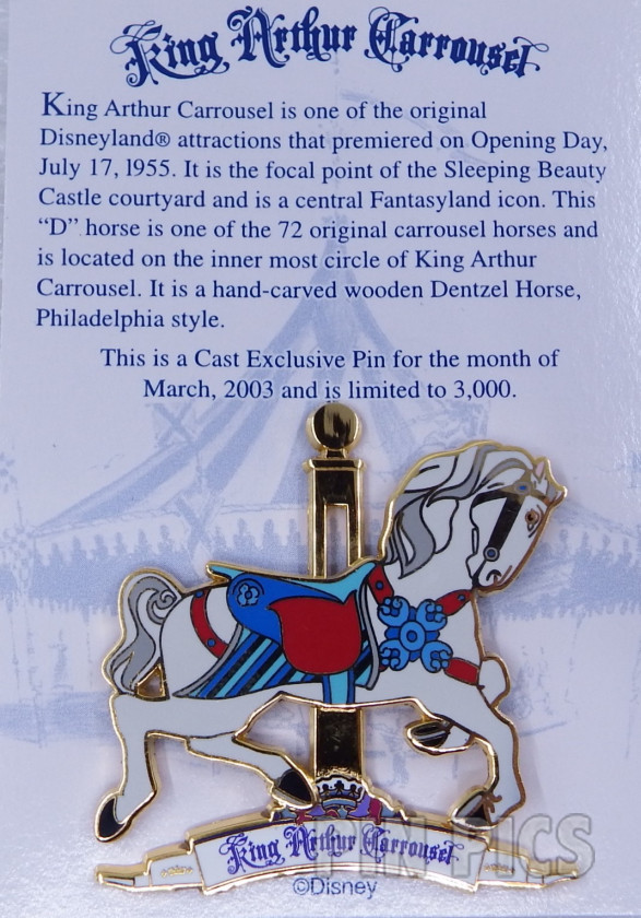 DLR - Cast Carrousel Horse - 3D/Slider  pin collectible - Main Image 3