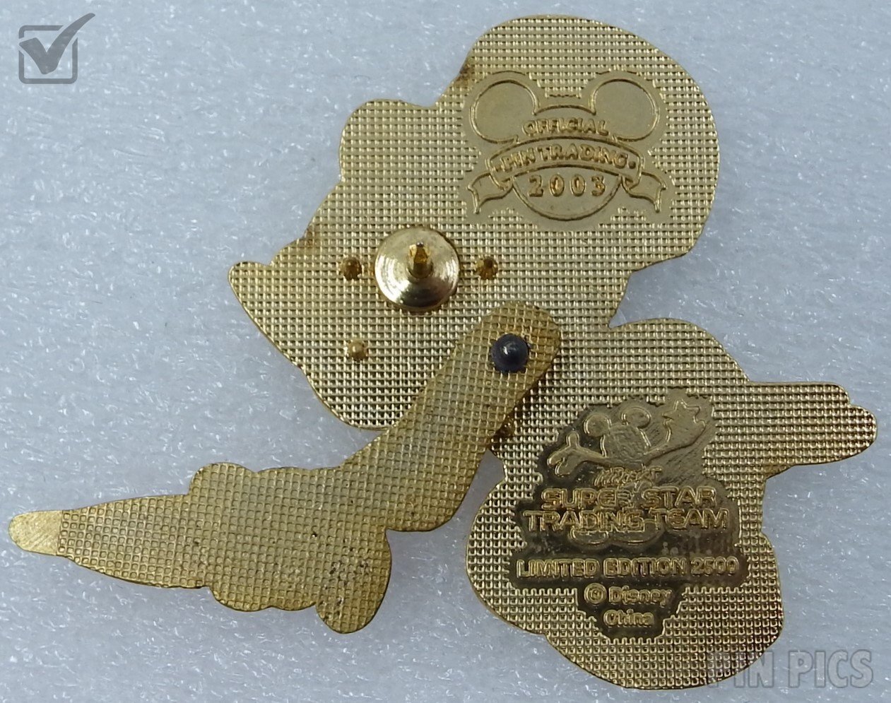 WDW - Jiminy Cricket with Umbrella - Pinocchio - Boardwalk - Event 2 - Mickeys Super Star Trading Team  pin collectible - Main Image 2