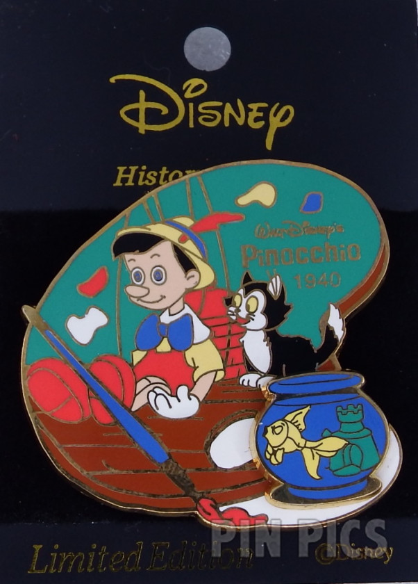 Japan - Pinocchio, Figaro and Cleo - Pinocchio 1940 - History of Art 2003  pin collectible - Main Image 3