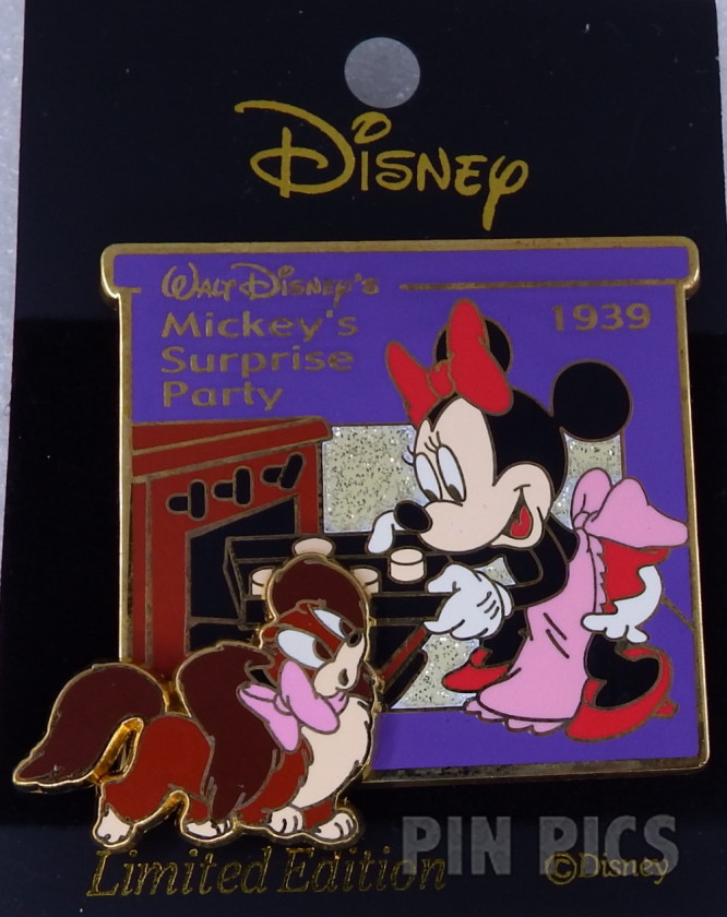 Japan - Minnie and Fifi - Mickeys Surprise Party 1939 - History of Art  pin collectible - Main Image 3